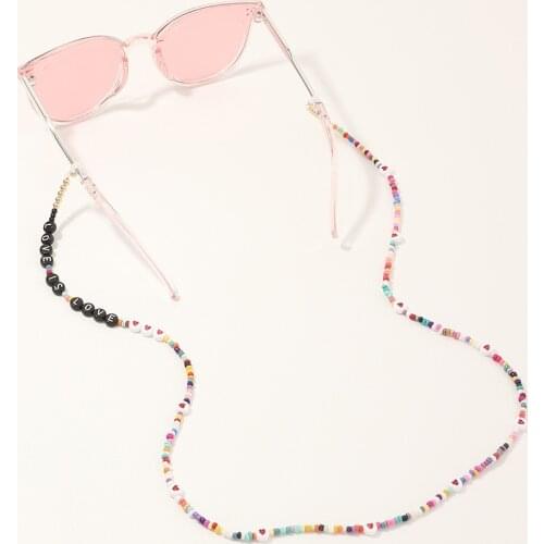 Q Fashion Reading Glasses Chain Retro Beads Eyeglass Sunglasses Spectacle Cord Strap String Chain Eye wear Glasses Chain