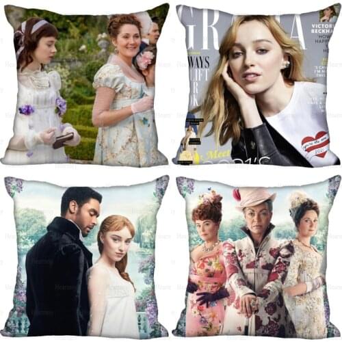 New Bridgerton Lady Pillow Case For Home Decorative Silk Pillows Cover Invisible Zippered Throw PillowCases 40X40,45X45cm 0409