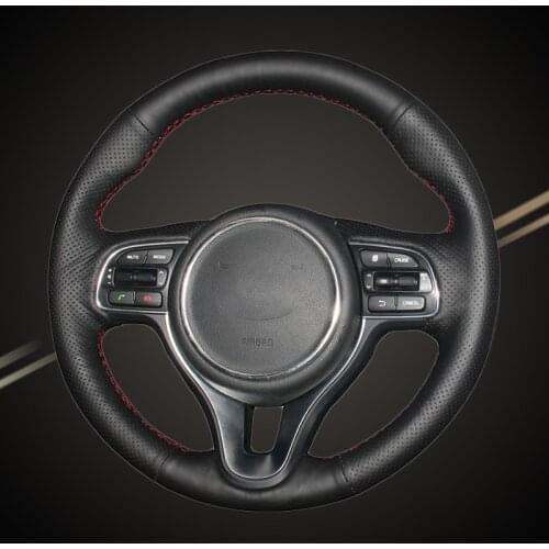 Car Braid On The Steering Wheel Cover for Kia K5 Optima 2016-2018 Sportage KX5 2016-2019 Niro 2017-2019 Auto styling Accessory