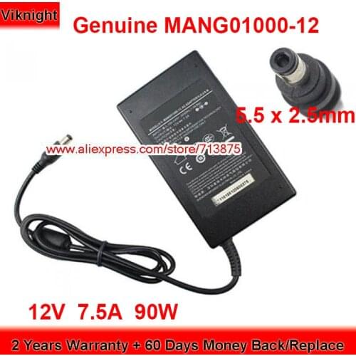 Genuine for MEGMEET MANG01000-12 90W Charger 12V 7.5A AC Adapter with Plug size 5.5 x 2.5mm Power Supply
