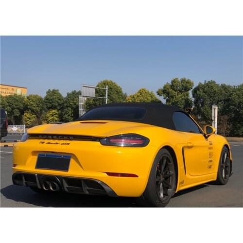 Suitable For Modification the Boxster Cayman with Front Side Skirt and Rear Lip Tail of Porsche 718 Carbon Fiber