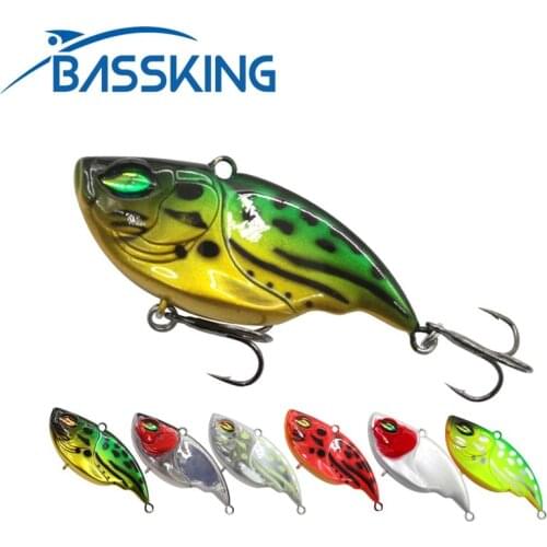 BASSKING VIB Bait 55mm 10.5g Sinking Fishing Lures Strong Treble Hooks Leurre Peche Swimbait Fishing Wobblers Iscas Artificiais
