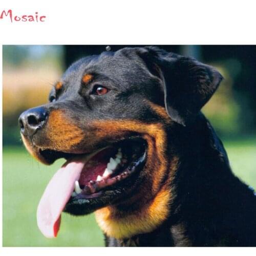 Rottweiler full square Diamond Embroidery Wall Decor Rubiks Cube Square Diamond Painting Crystal Mosaic Picture of Rhinestone