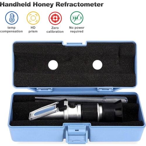 Retail Box Hand held brix 58~92% RHB-90 Refractometer brix Honey ATC for jam syrup controlling concentrations 40% off