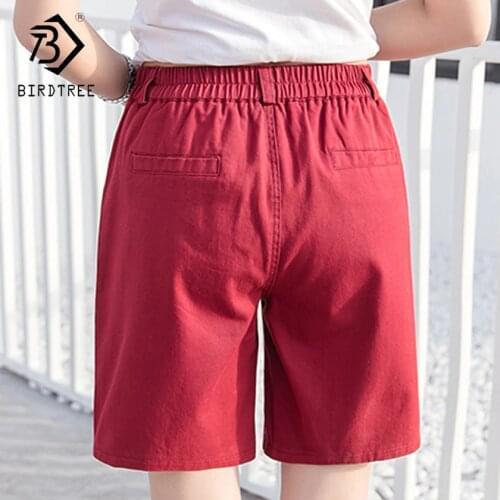 Plus Size 3XL Women Shorts Candy Color Cotton Pocket Straight Feminino Female Clothing Ladies Casual Khaki Short femme B74905J