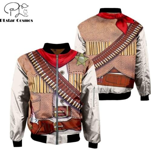 Party cosplay Costume Cowboy Pirate Captain Prisoner Clown Tuxedo Police Pilot Uniform Naval crew 3D bomber jackets Hoodies-5