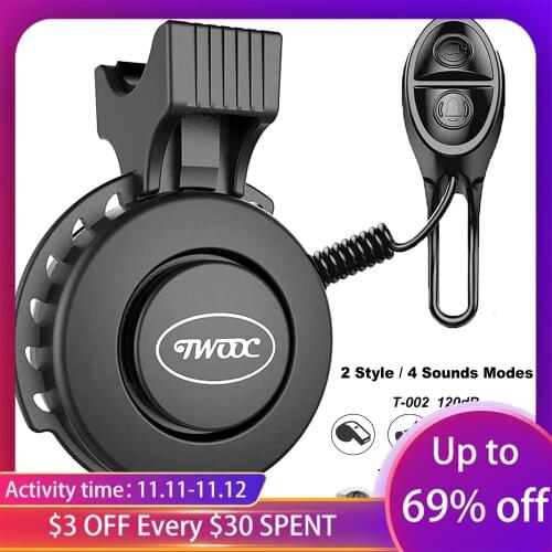 Bike Bell Charging Speaker USB Recharged Mini Electric Bike Horn 4 Modes Cycling Electric Bicycle Accessories for Scooter, MTB