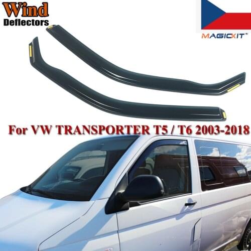 Magickit For VW Transporter T5/T6 VAN 2003-onwards Wind Deflectors 2pc TINTED