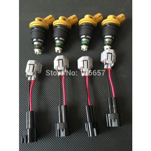 HIgh performance 550cc yellow side feed fuel injector for Nissan RB25DET SR20DE SR20DET S13 Nismo 16600-RR543