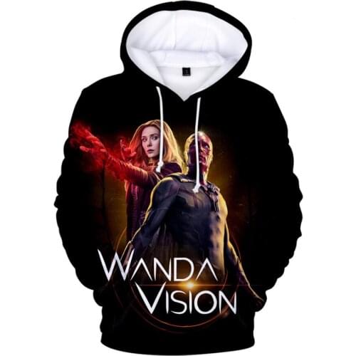 Wanda Vision Hoodie Men/women Fashion Hoodies Sweatshirts Boys/girls Streetwear Clothes TV Wanda Vision Pullover Ki Kids Clothes