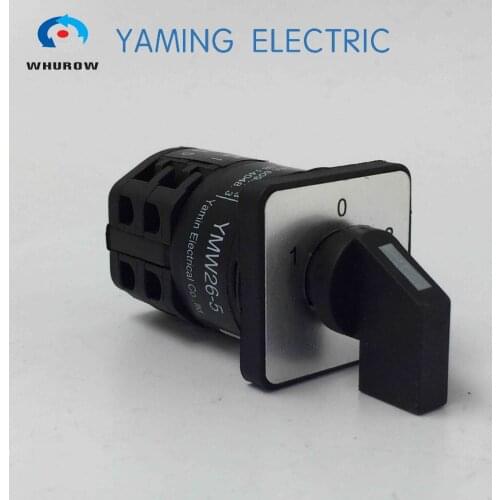 YMW26-5/2 Rotary switch 3 postion 5A 2 poles 8 terminals universal changeover cam switch silver contact