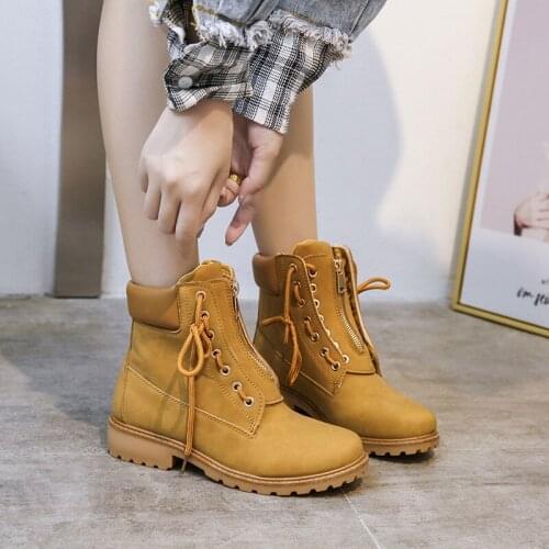 2021 Autumn Early Winter Ankle Boots Womens Cotton Martin Boots Fashion England High Top Rhubarb Brand Botas Woman Plus Size 41