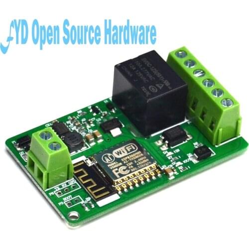 1pcs 1 channel New Arrival 1Pcs Green ESP8266 10A 220V Network Relay WIFI Module Input DC 7V~30V 65x40x18mm Modules