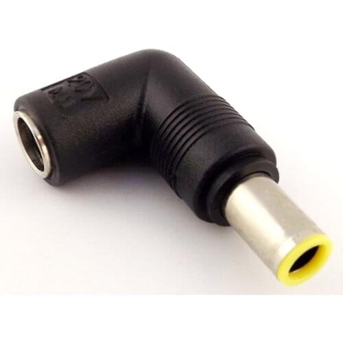 1pcs DC 7.9 x 5.5mm Female To Male Right Angle Power Connector Adapter for Lenovo IBM