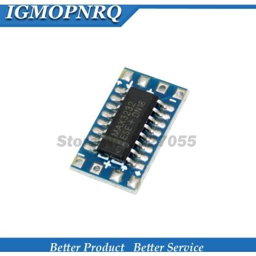 10PCS MAX3232 Serial Port RS232 to TTL Converter Adaptor Module Board 3V-5V Elcetrical Levels MCU Serial Port Converter