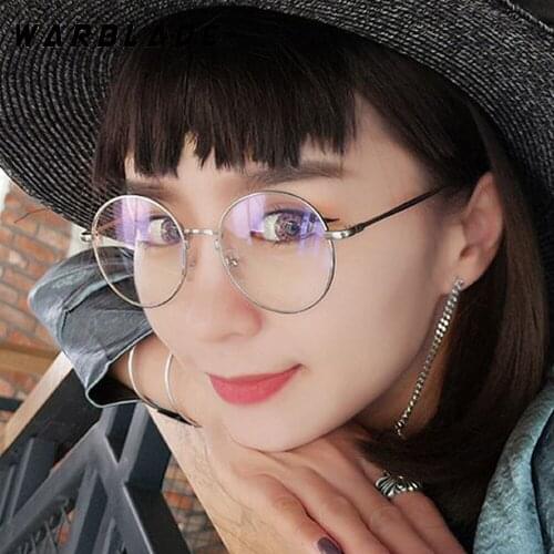 2018 Anti Blue Ray Computer Gaming Glasses Women Men Retro Thin round metal Reading Eyeglasses Brand Designer Oculos De Sol