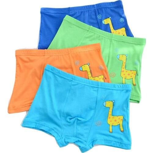 5 Pcs/lot 100% Children Panties Soft Cotton StretchableUnderwear Lovely Cartoon Kids Panties Childrens Clothing For boys 4Y-12