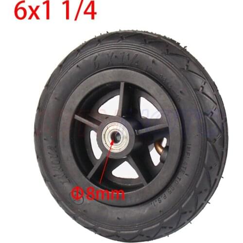 6X1 1/4 Solid Tire 6x1.25 Tyre for Folding Bicycle ,Mini Surfing Electric Scooter Parts