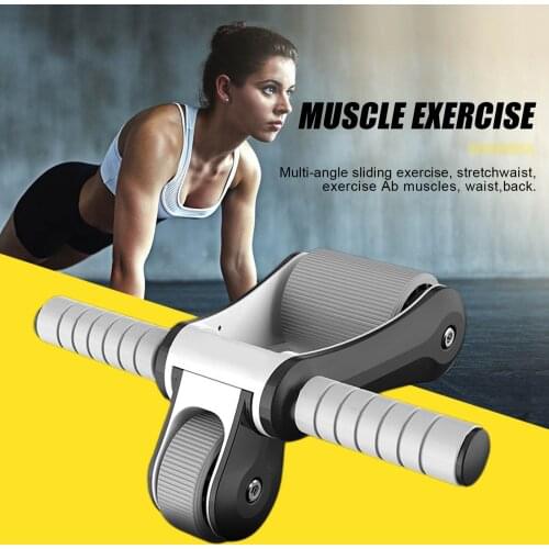 Ab Roller Wheel Roller Trainer Abdominal Muscles Training Roller Multifunction 2-wheel Silent Gym Home Workout Fitness Equipment