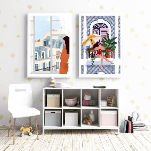 Abstract Fashion Woman Figure Drawing Picture Home Decor Nordic Canvas Painting Wall Art Unique Posters and Prints For Bedroom