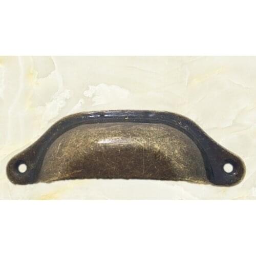 Zinc alloy antique medicine cabinet 98MM long vintage shell iron handle drawer drawer cabinet pull 98mm*34mm