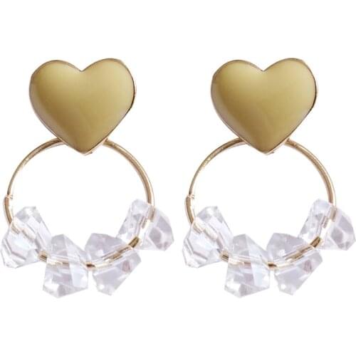 Free shipping 12 pair / lot fashion jewelry accessories metal enamel heart earrings for women