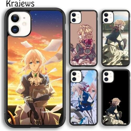 Krajews Anime Violet Evergarden Phone Case Cover For iPhone 5s 6s 7 8 plus X XS XR 11 12 pro max Samsung Galaxy S8 S9 S10 Plus