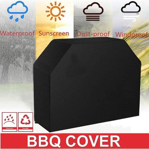 Grill Cover Black Storage Bag For Weber Spirit Gas E-310/E-320/SP-310/SP-320 Waterproof BBQ Cover BBQ Accessories Grill Cover