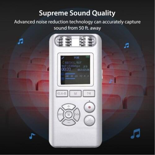 8GB Digital Recording HD Long-range Noise Reduction Miniature Voice Recorder Smart Professional Mini Recorder Meeting Interview