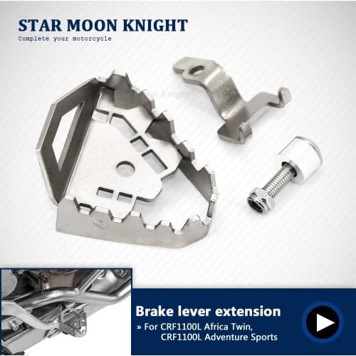 For Honda CRF1100L Africa Twin CRF 1100 L Adventure Sports 2020 - Brake Lever Extension Pedal Step Tip Plate Enlarge Extender