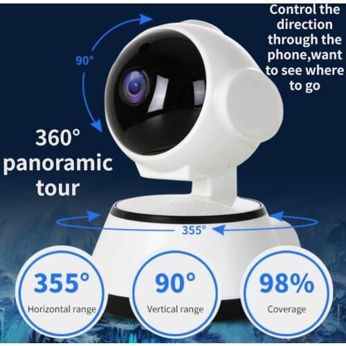 EC90 HD Camera WIFI Wireless Indoor Home Security 360 Night Vision Surveillance Video Two-way intercom Weak Light Suppress Glare