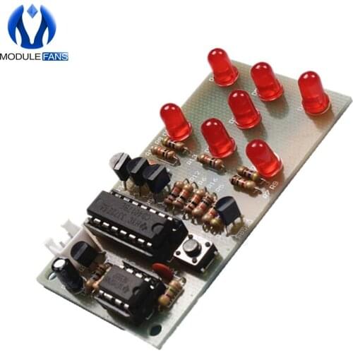 Electronic Dice NE555 LED Module CD4017 DIY Kit 5mm Red LED 4.5-5V ICSK057A Electronic Module Fun Diy Electronic