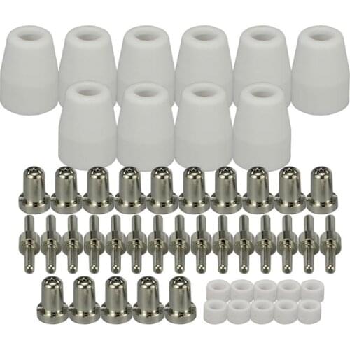 LG-40 PT-31 Plasma Cutting Torch Consumables KIT Extended Nickel-plated Nozzles/Tips Electrodes For CUT40 CUT50 Cutter,50pcs
