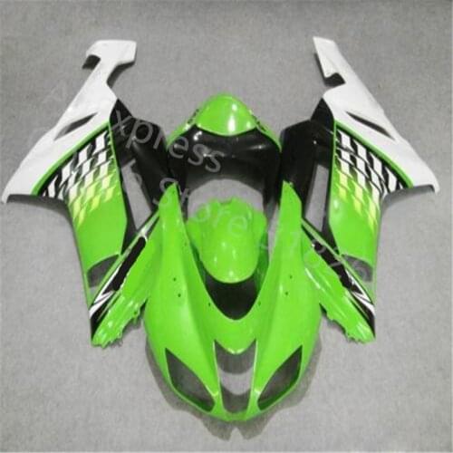 Hot sales Fairing For Kawasaki NINJA ZX6R 07-08 ZX-6R ZX636 ZX 6R 636 ZX-636 2007 2008 green black white bodywork Fairing