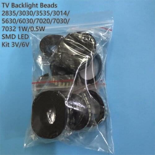 Cold white 20 values *10pcs=200PCS For TV Backlight Beads 2835/3030/3535/3014/5630/6030/7020/7030/7032 1W/0.5W SMD LED Kit 3V/6V
