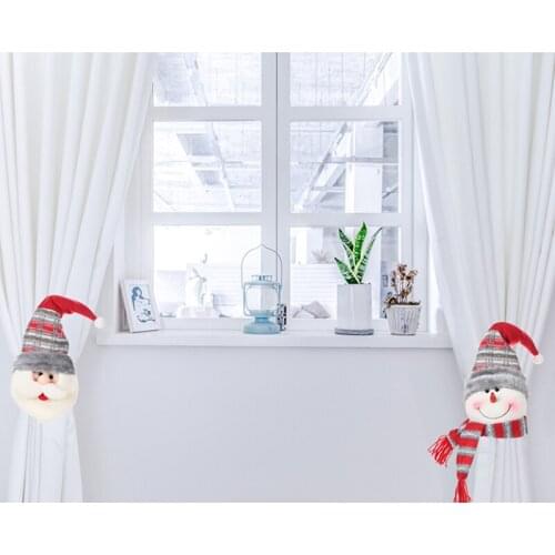 Curtain Button Christmas Decoration Santa Claus Elk Snowman Curtain Buttons Non-woven Fabric Christmas Home Ornament