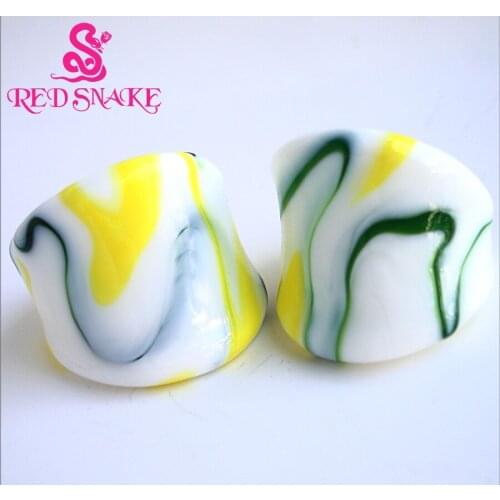RED SNAKE Fashion Ring Handmade Flowing lines Murano Glass Rings