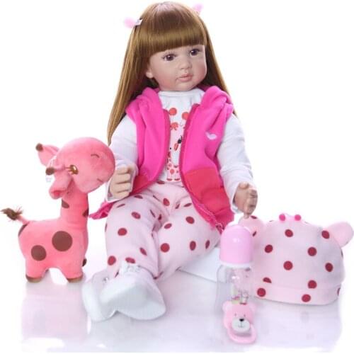 60CM high quality bebe reborn toddler princess girl doll Silicone vinyl adorable reborn toys lol Bonecas reborn realista