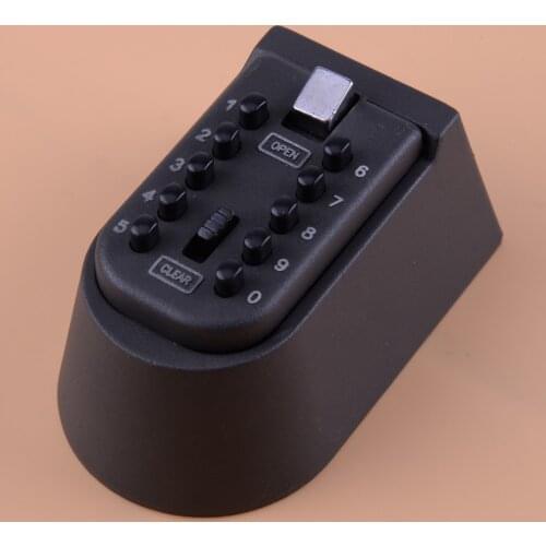 LETAOSK Black Combination 10 Digits Hide Key Safe Lock Box Storage Case Wall Mounted Security Outdoor