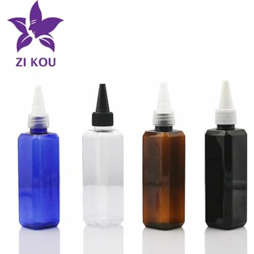 High-end hot-selling low-cost travel 5 pcs 100ml plastic square bottle with Spun cover Cosmetics bottle Free Shipping
