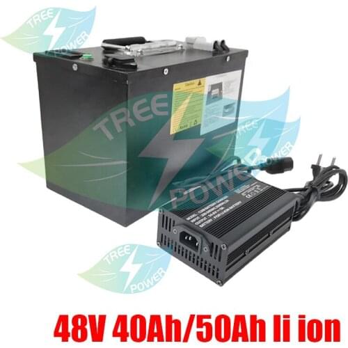 48v 50ah 40Ah lithium ion battery TPO li ion with BMS 13S for tricycle scooter bike go kart + Charger