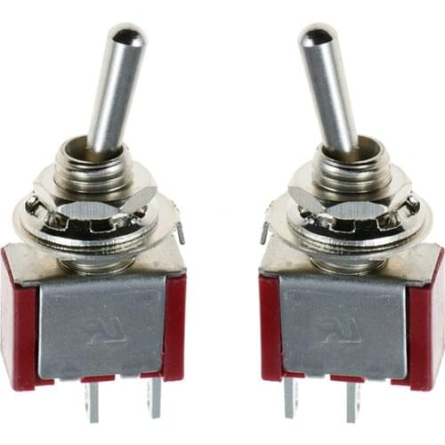 5Pcs 12V 5A on/Off Mini Miniature Toggle Switch Car Dash Dashboard SPST 2 Foot 2 Gear 6MM Toggle Switch