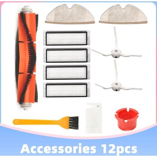 Hepa Filter Main Side Brush Mop Cloth Replacement Set for Xiaomi Mijia Robot Roborock S50 / S51/ S55 / T4/ T6 Xiaowa Accessories