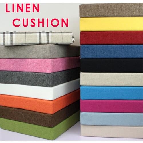 New linen Cushion Comfortable Lumbar Pain Relief Cushion Office Chair Seat Cushion Sofa pads Foam