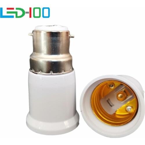NEW B22 to E27 Fireproof Material Lamp Holder Converter Socket light Bulb Base type Adapter
