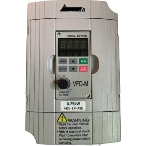 New VFD007M43B VFD-M Inverter AC Motor Drive 3 Phase 380V 750W 1HP 3A 400HZ