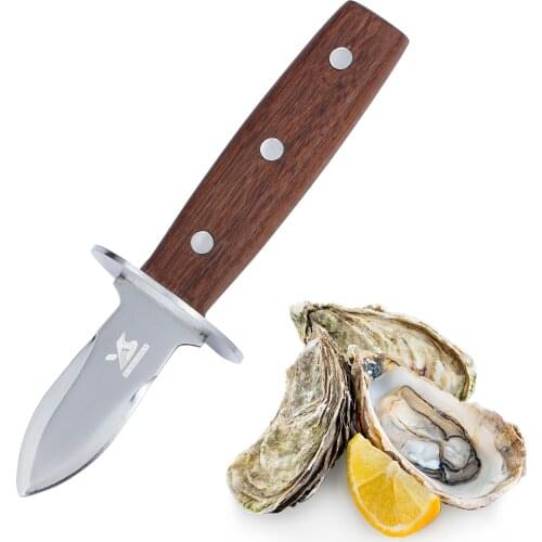 BIGSUNNY Oyster Knife – Premium Quality Rose Wood handle Oyster Shucking Knife