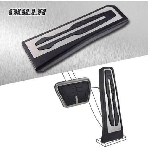 NULLA LHD 2016 No Drill Stainless Steel Foot Rest Pedals Gas Fuel Brake Footrest Pedal Automatic For BMW E61 E70 X3 5 series F10