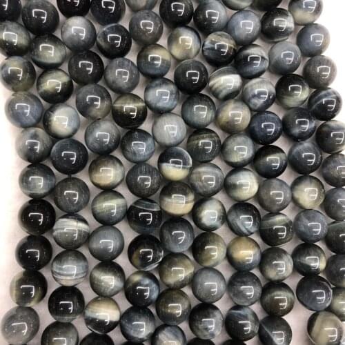 Wholesale AA Quality Blue Tiger Eye Beads 6mm 8mm 10mm 12mm Round Gem stone Jewelry Beads,1 of 15" full strand