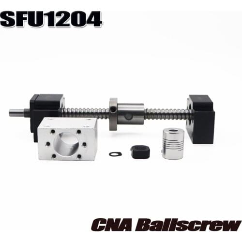 SFU1204 Ball Screw C7 With End Machined + 1204 BallNut + Nut Housing+BK/BF10 Support + Coupler RM1204